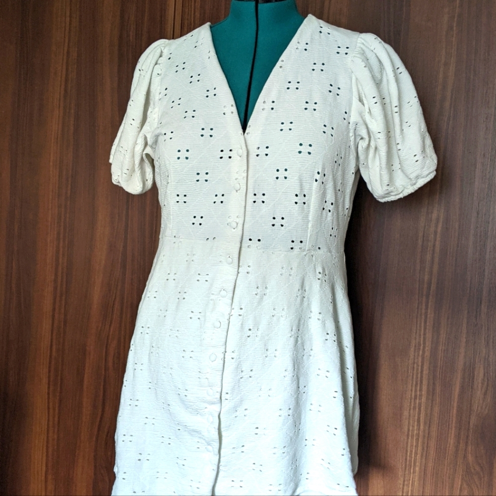 H&M White Summer Mini Dress XL